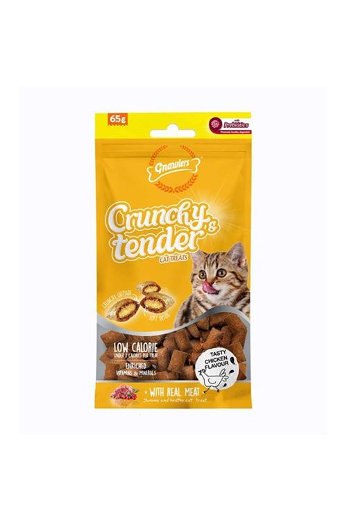 Gnawlers Crunchy Tavuklu Prebiotik Destekli Kedi Ödül Maması 65gr