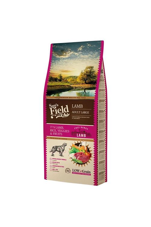 Sam's Field Hypo-Allergenic Kuzu Etli Düşük Tahıllı Büyük Irk Yetişkin Köpek Maması 13kg