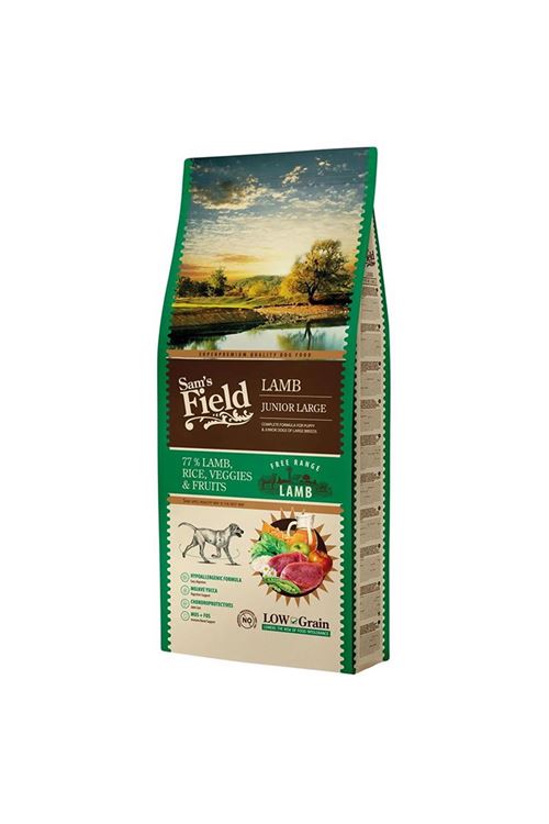 Sam's Field Junior Hypo-Allergenic Kuzu Etli Düşük Tahıllı Büyük Irk Yavru Köpek Maması 13kg