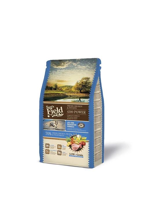 Sam's Field Power4300 Tavuklu Patatesli Düşük Tahıllı Yetişkin Aktif Köpek Maması 2.5kg