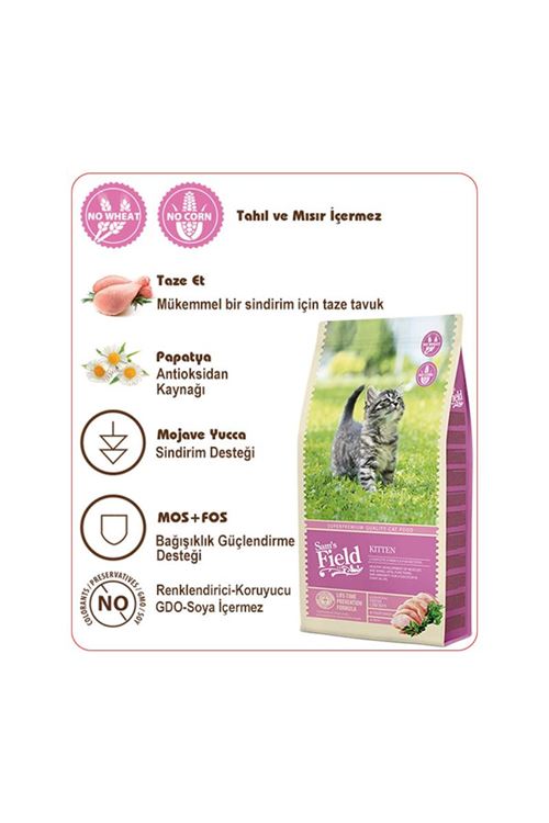 Sam's Field Kitten Tavuklu Tahılsız Yavru Kedi Maması 2.5kg