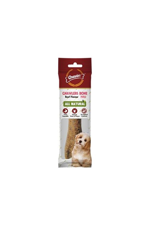 Gnawlers Biftekli Köpek Ödül Kemiği 12.5cm [M]