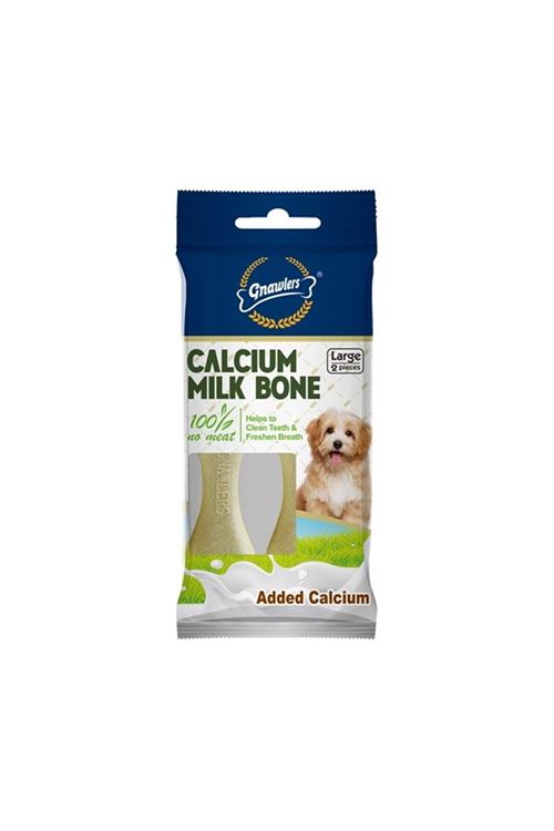 Gnawlers Kalsiyumlu Sütlü Köpek Ödül Kemiği 10cm [2'li] [L]