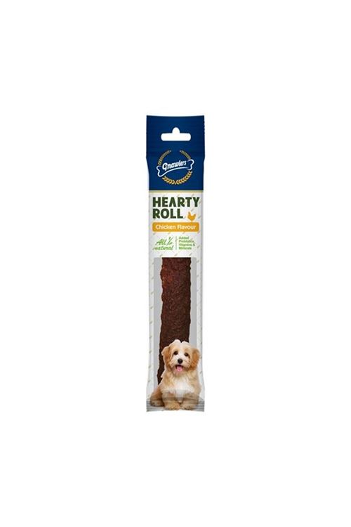 Gnawlers Hearty Roll Doğal Kolajen Tavuklu Köpek Ödül Kemiği 22.5cm 80gr