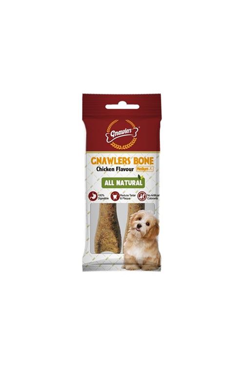 Gnawlers Tavuklu Köpek Ödül Kemiği 11.5cm [2'li]  [M]