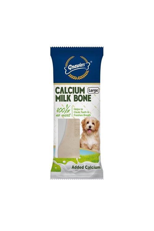 Gnawlers Kalsiyumlu Sütlü Köpek Ödül Kemiği 10cm [L]