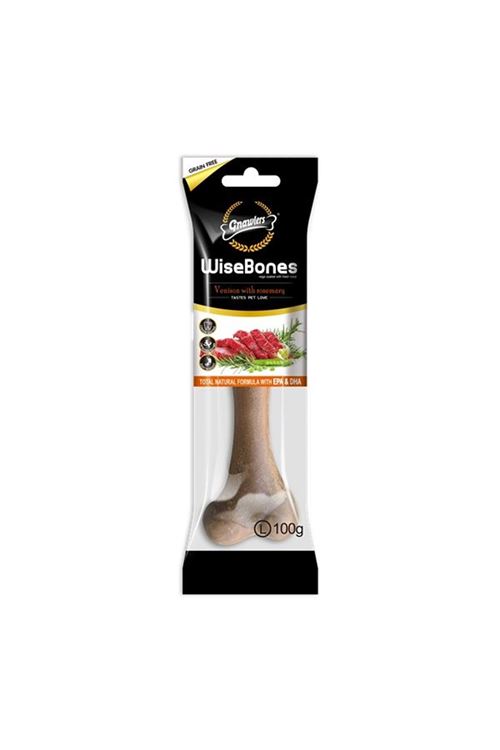 Gnawlers Wise Bone Geyik ve Biberiyeli Aromalı Köpek Ödül Kemiği 100gr [L]
