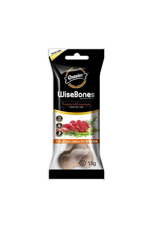 Gnawlers Wise Bone Geyik ve Biberiyeli Aromalı Köpek Ödül Kemiği 100gr [S]
