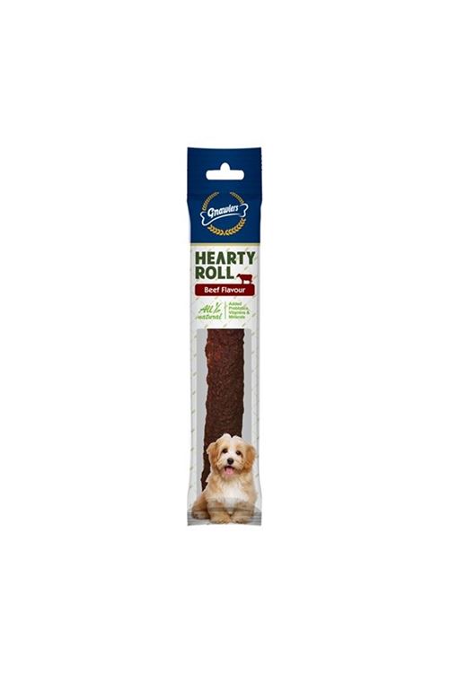 Gnawlers Hearty Roll Doğal Kolajen Biftekli Köpek Ödül Kemiği 22.5cm 80gr