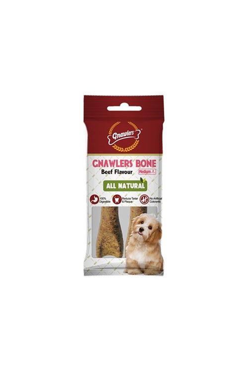 Gnawlers Bacon Aromalı Köpek Ödül Kemiği 11.5cm [2'li] [M]