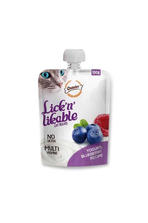 Gnawlers Yoğurtlu ve Yaban Mersinli Krema Kedi Ödül Maması 100gr