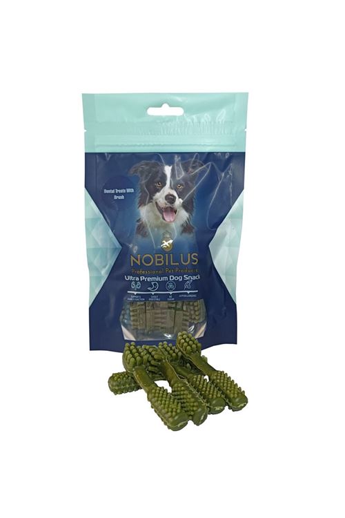 Nobilus Fırça Şekilli Dental Köpek Ödül Maması 80g