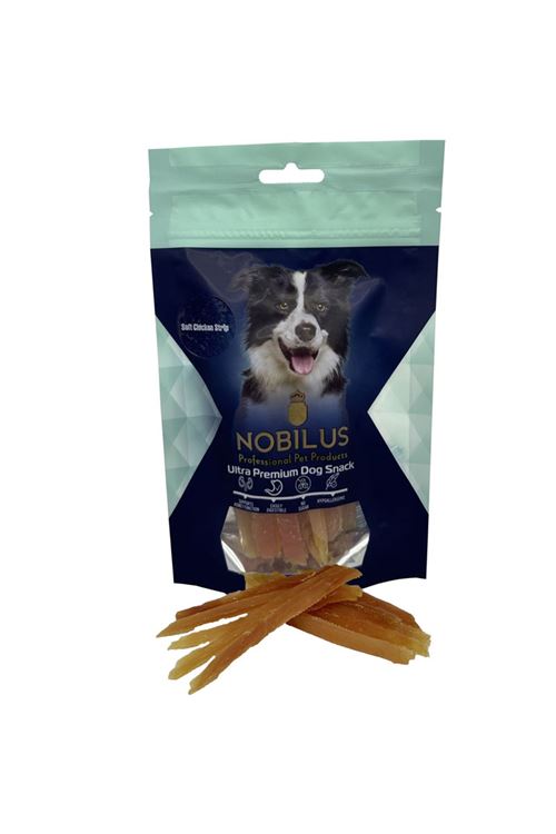 Nobilus Yumuşak Tavuk Dilimleri Köpek Ödül Maması 80g