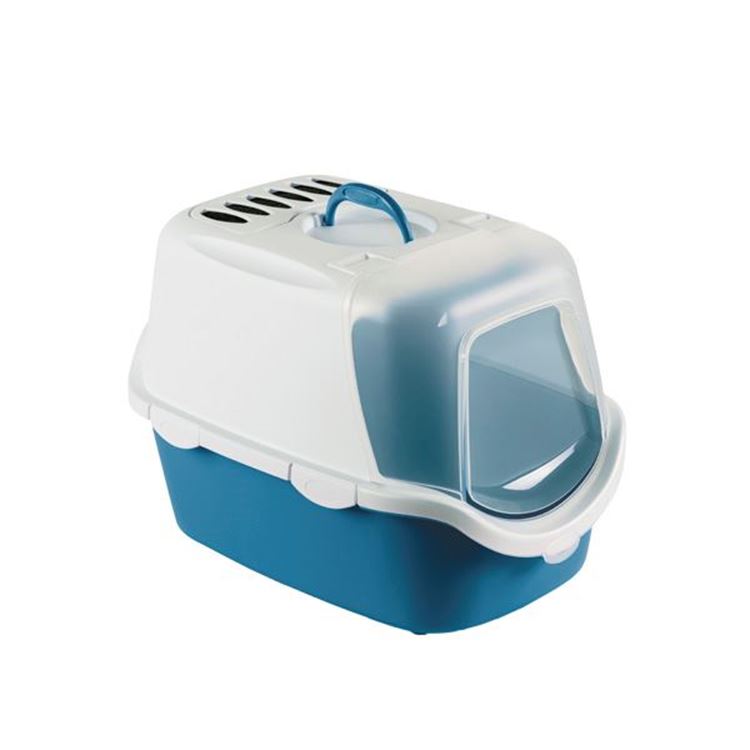 Stefanplast Cathy Easy Clean Kapalı Kedi Tuvaleti Mavi