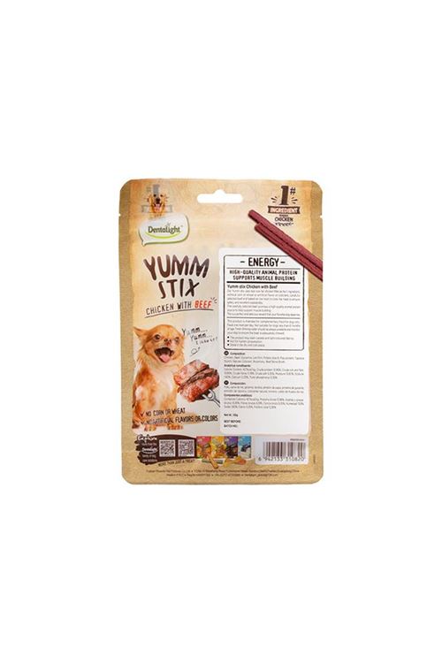 DENTALIGHT YUMM STICK ENERGY CHICKEN WITH BEEF 50G