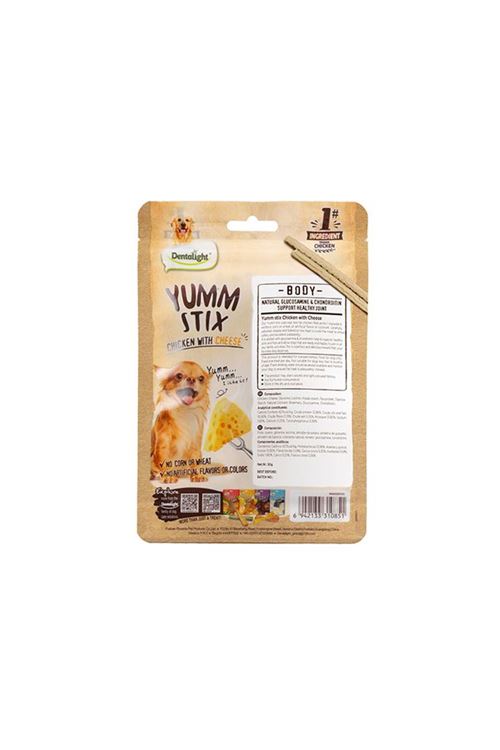 DENTALIGHT YUMM STICK BODY CHICKEN WITH CHEESE 50G