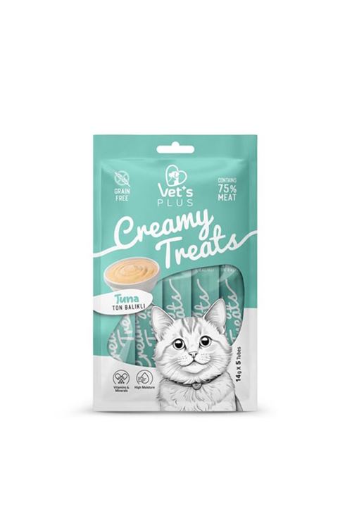 Vet's Plus Ton Balıklı Krema Kedi Ödül Maması 5x14gr 