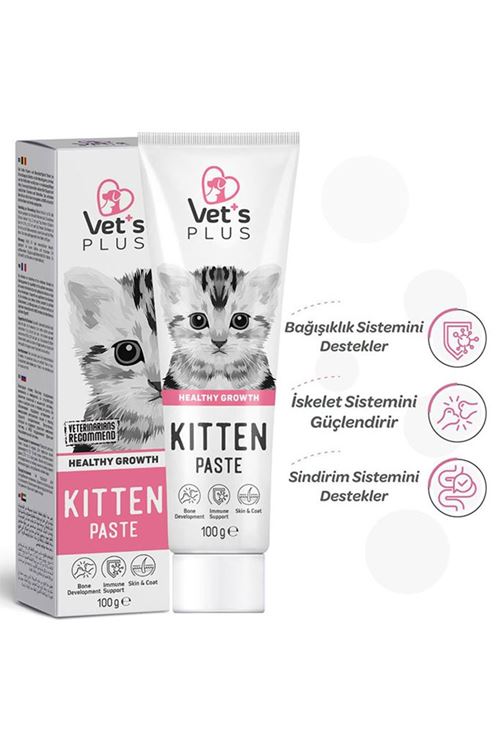 Vet's Plus Hamile ve Yavru Kediler için Multivitamin Malt Kedi Macunu 100gr