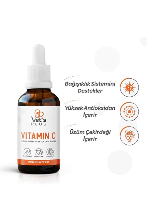 Vet's Plus C Vitamin Kedi ve Köpekler İçin Damla 50ml