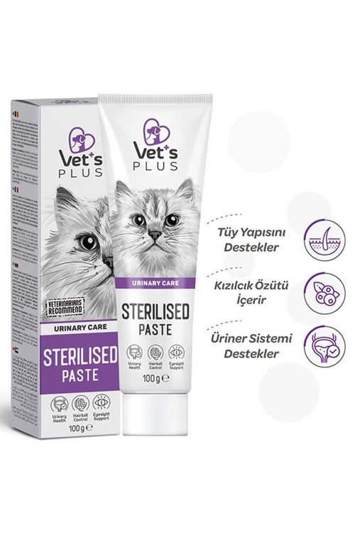 Vet's Plus Kısırlaştırılmış Kediler İçin Malt Kedi Macunu 100gr